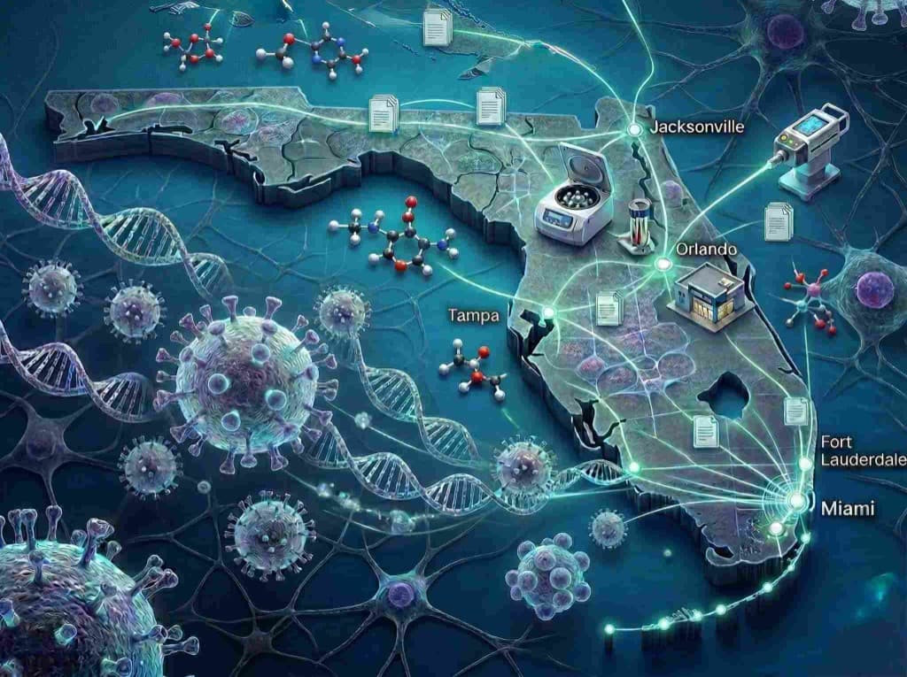 Florida regenerative medicine distribution network ExaVeyra Sciences serves Miami, Orlando, Tampa, Jacksonville, and Fort Lauderdale