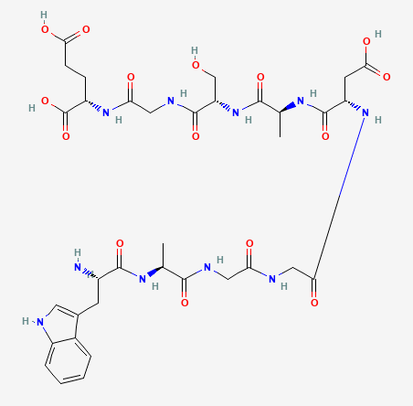 Two-dimensional chemical structure of DSIP, as depicted by PubChem