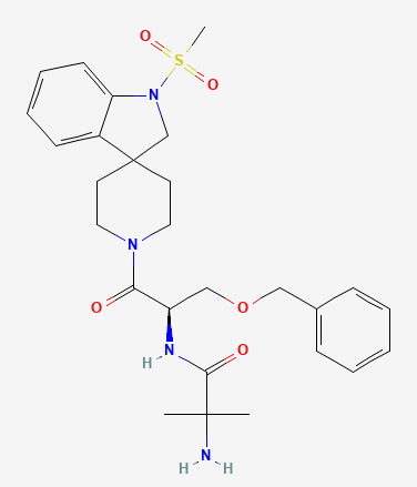 Two-dimensional chemical structure of Ibutamoren, as depicted by PubChem