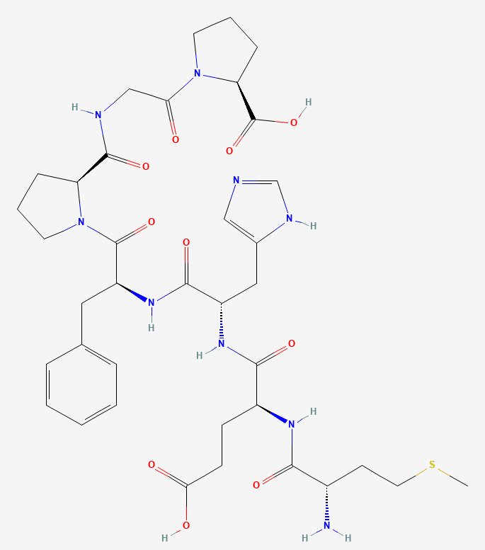 Two-dimensional chemical structure of Semax, as depicted by PubChem