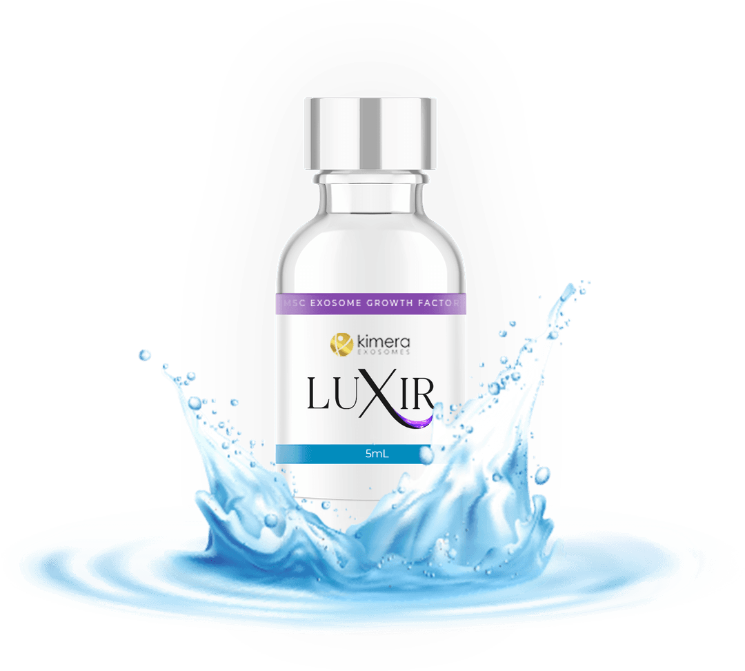 Luxir+ 3× potency MSC exosome vial by Kimera Labs