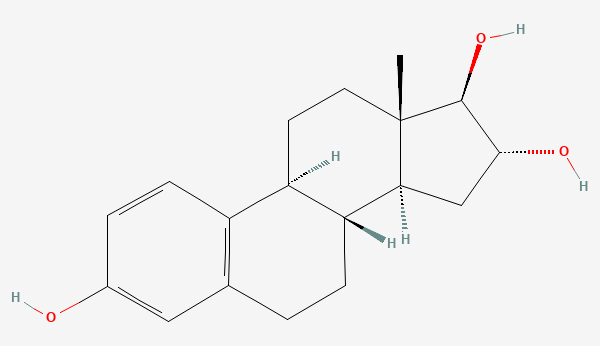 Two-dimensional chemical structure of Estriol, as depicted by PubChem