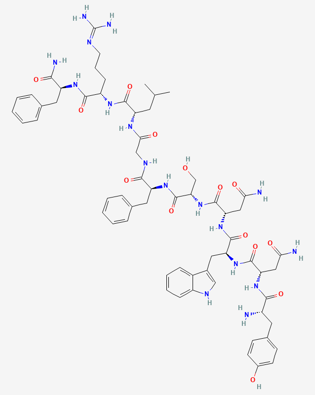 Two-dimensional chemical structure of Kisspeptin-10, as depicted by PubChem