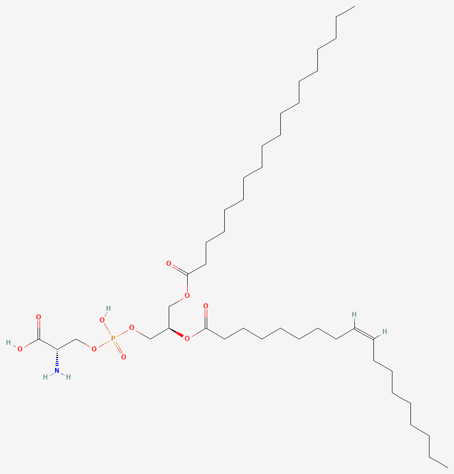 Two-dimensional chemical structure of Phosphatidylserine PS 18:0/18:1, as depicted by PubChem
