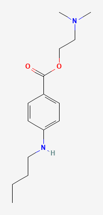 Two-dimensional chemical structure of Tetracaine, as depicted by PubChem